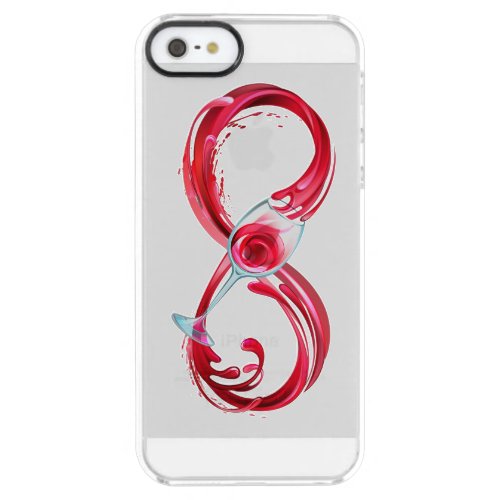 Infinity with Red Wine Clear iPhone SE55s Case