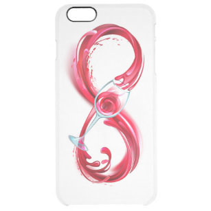 Infinity with Red Wine Clear iPhone 6 Plus Case