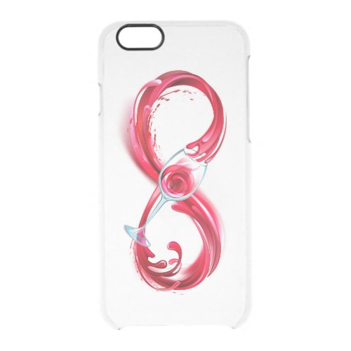 Infinity with Red Wine Clear iPhone 66S Case