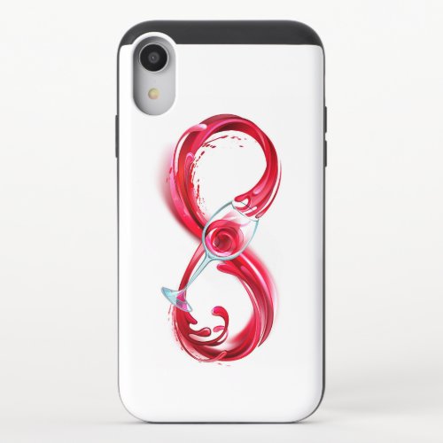 Infinity with Red Wine iPhone XR Slider Case