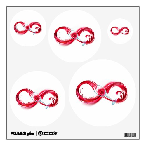 Infinity with Red Wine Wall Decal