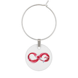 Infinity with Red Wine Wine Charm