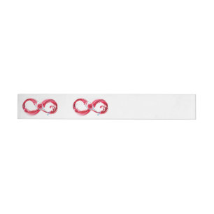 Infinity with Red Wine Wrap Around Address Label