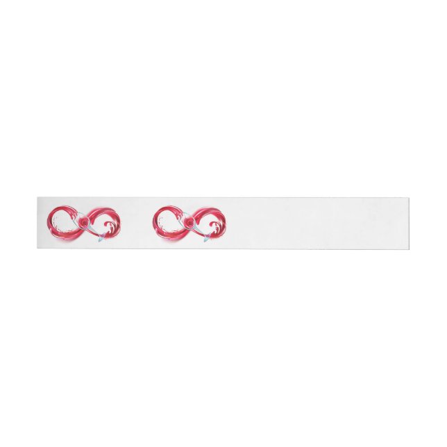 Infinity with Red Wine Wrap Around Address Label (Individual)