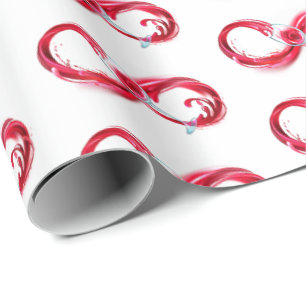 Infinity with Red Wine Wrapping Paper