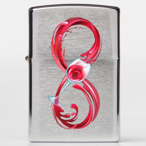 Infinity with Red Wine Zippo Lighter