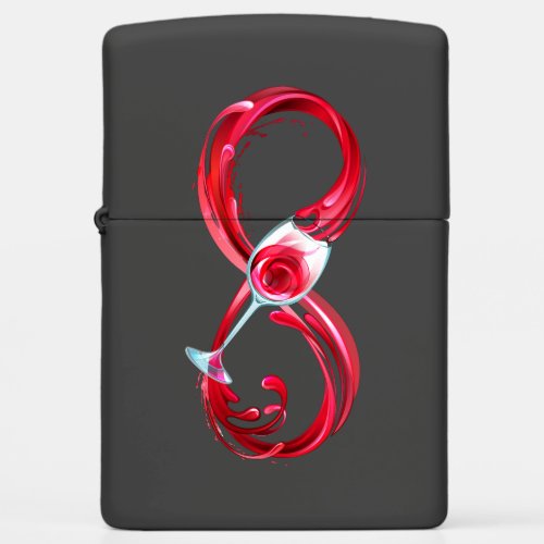 Infinity with Red Wine Zippo Lighter