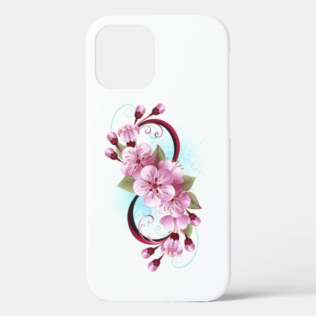Infinity with Sakura Blossom Flowers Case-Mate iPhone Case (Back)