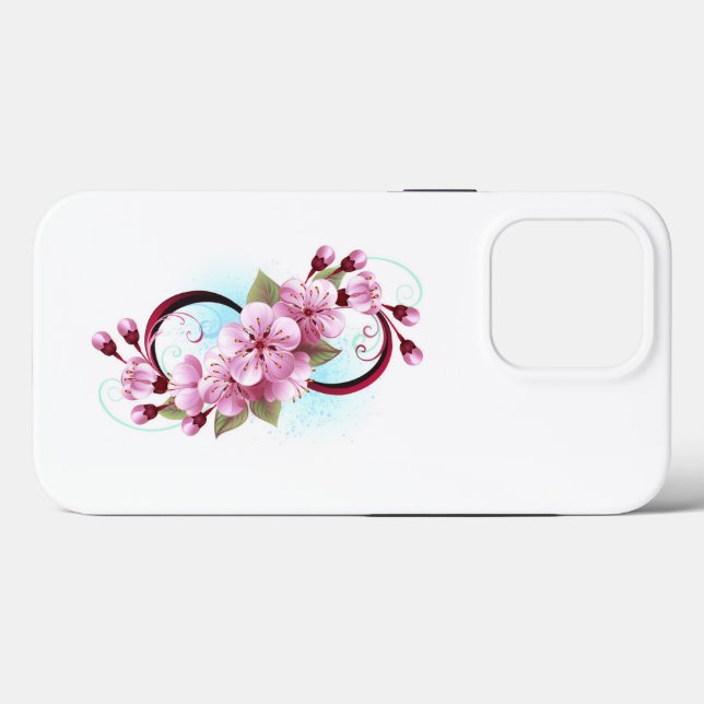 Infinity with Sakura Blossom Flowers Case-Mate iPhone Case (Back (Horizontal))
