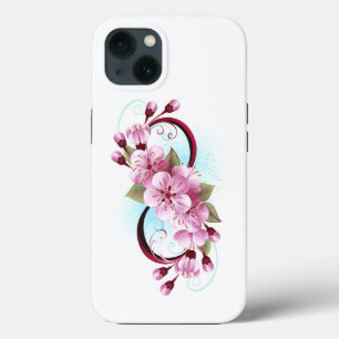 Infinity with Sakura Blossom Flowers iPhone 13 Case