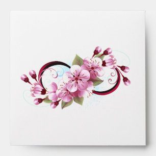 Infinity with Sakura Blossom Flowers Envelope
