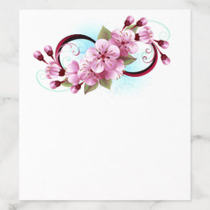 Infinity with Sakura Blossom Flowers Envelope Liner