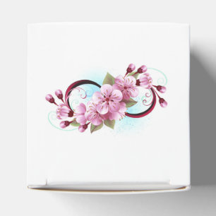 Infinity with Sakura Blossom Flowers Favor Boxes