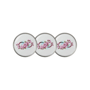 Infinity with Sakura Blossom Flowers Golf Ball Marker