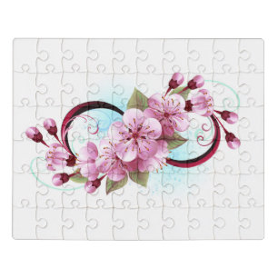 Infinity with Sakura Blossom Flowers Jigsaw Puzzle