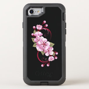 Infinity with Sakura Blossom Flowers OtterBox Defender iPhone SE/8/7 Case
