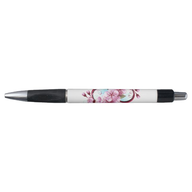 Infinity with Sakura Blossom Flowers Pen (Front)