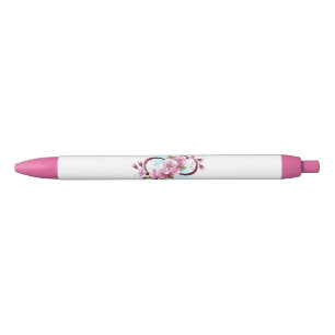 Infinity with Sakura Blossom Flowers Pen
