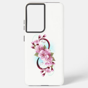 Infinity with Sakura Blossom Flowers Samsung Galaxy S21+ Case