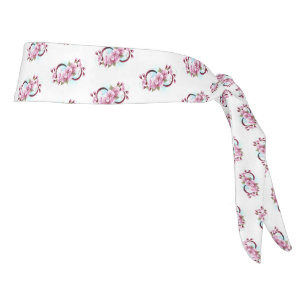 Infinity with Sakura Blossom Flowers Tie Headband