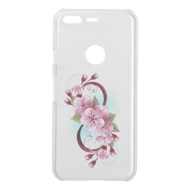 Infinity with Sakura Blossom Flowers Uncommon Google Pixel Case (Back)