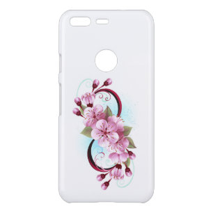 Infinity with Sakura Blossom Flowers Uncommon Google Pixel Case