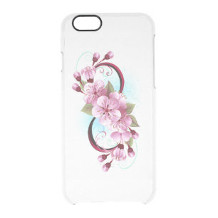 Infinity with Sakura Blossom Flowers Clear iPhone 6/6S Case