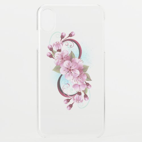 Infinity with Sakura Blossom Flowers iPhone XS Max Case