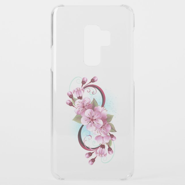 Infinity with Sakura Blossom Flowers Uncommon Samsung Galaxy Case (Back)
