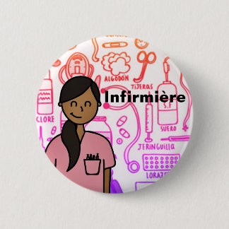 Infirmière swipes in button