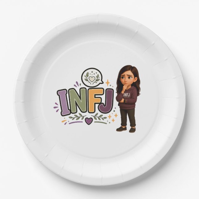 INFJ — The Guardian of Ideas Paper Plates (Front)