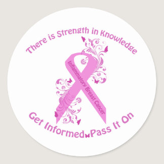 Inflammatory Breast Cancer Awareness Classic Round Sticker
