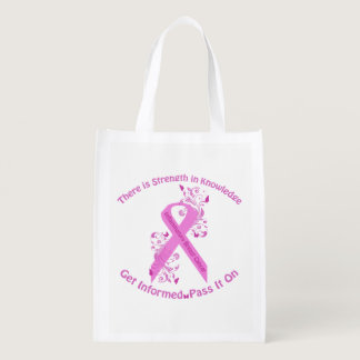 Inflammatory Breast Cancer Awareness Reusable Grocery Bag