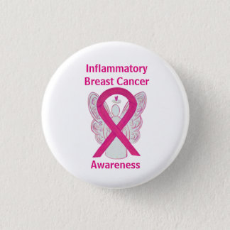 Inflammatory Breast Cancer Hot Pink Angel Pin