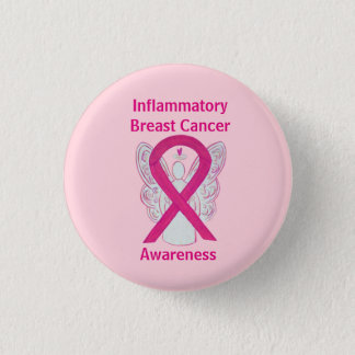 Inflammatory Breast Cancer Hot Pink Angel Pins