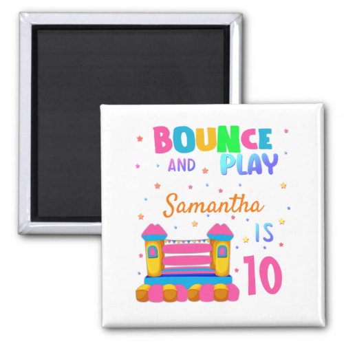 Inflatable Bounce House Jump Birthday Party Girl Magnet