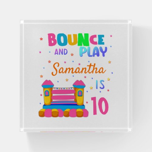 Inflatable Bounce House Jump Birthday Party Girl Paperweight