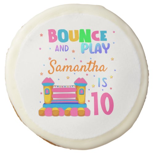 Inflatable Bounce House Jump Birthday Party Girl Sugar Cookie