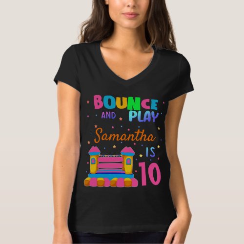 Inflatable Bounce House Jump Birthday Party Girl T T_Shirt