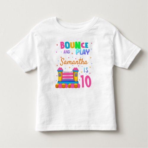 Inflatable Bounce House Jump Birthday Party Girl  Toddler T_shirt