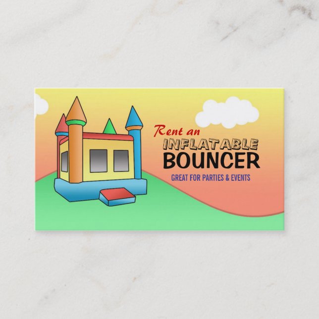 Inflatable Bouncer Business Cards (Front)