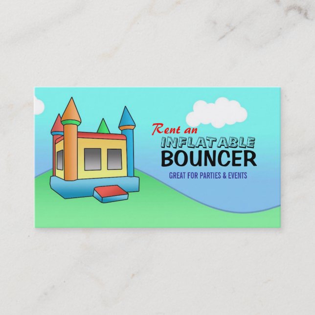 Inflatable Bouncer Business Cards (Front)