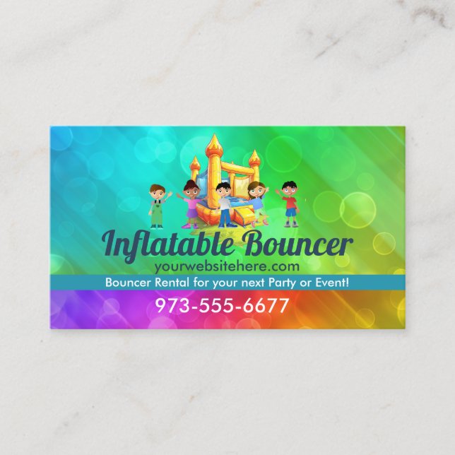 Inflatable Bouncer Business Cards (Front)