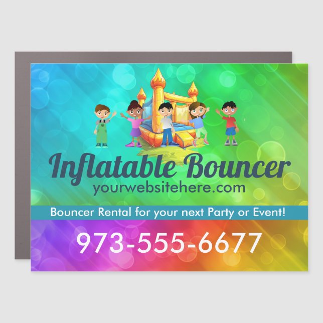 Inflatable Bouncer Car Magnet (Front)