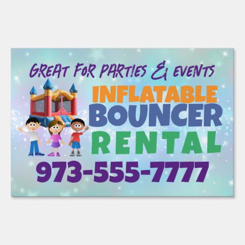 Inflatable Bouncer Yard Sign