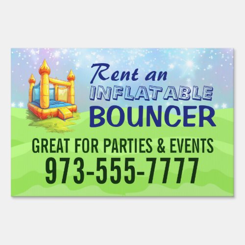 Inflatable Bouncer Yard Sign