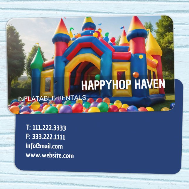 Inflatable Bouncy Rentals Business Card (Bouncy Rentals Business Cards)