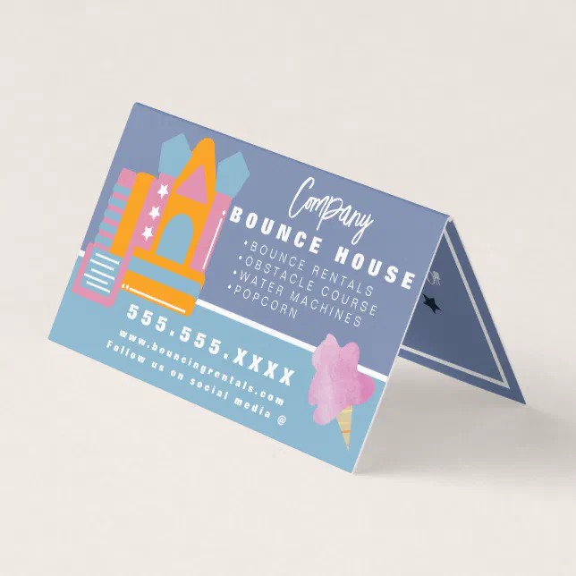 Inflatable Castle Jump House Bounce Party Rentals Business Card | Zazzle