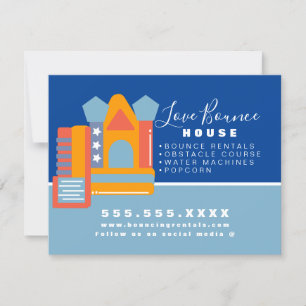 Inflatable Castle Jump House Bounce Party Rentals Card