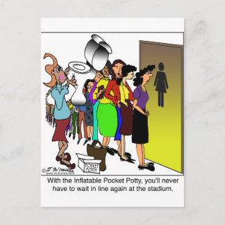 Inflatable Pocket Potty Postcard